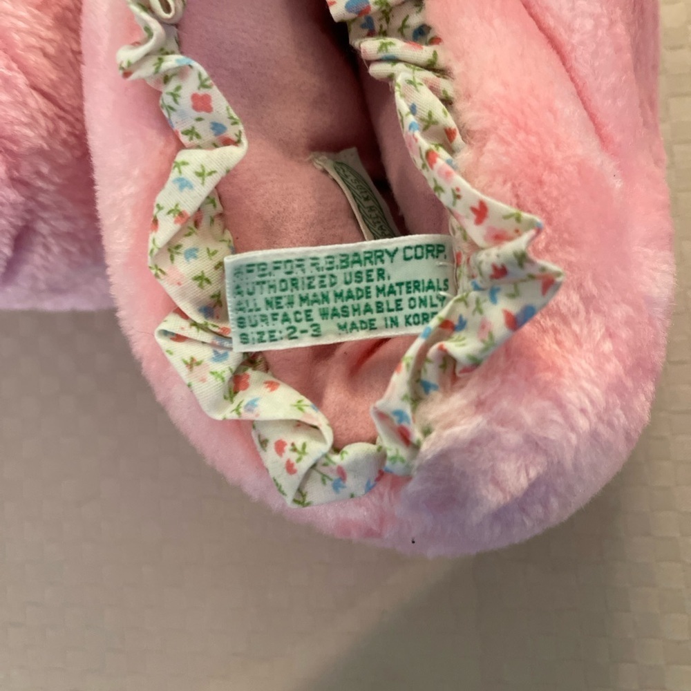 Cabbage Patch Kids vintage kids pink slippers blonde doll Size 2-3. - Picture 8 of 10